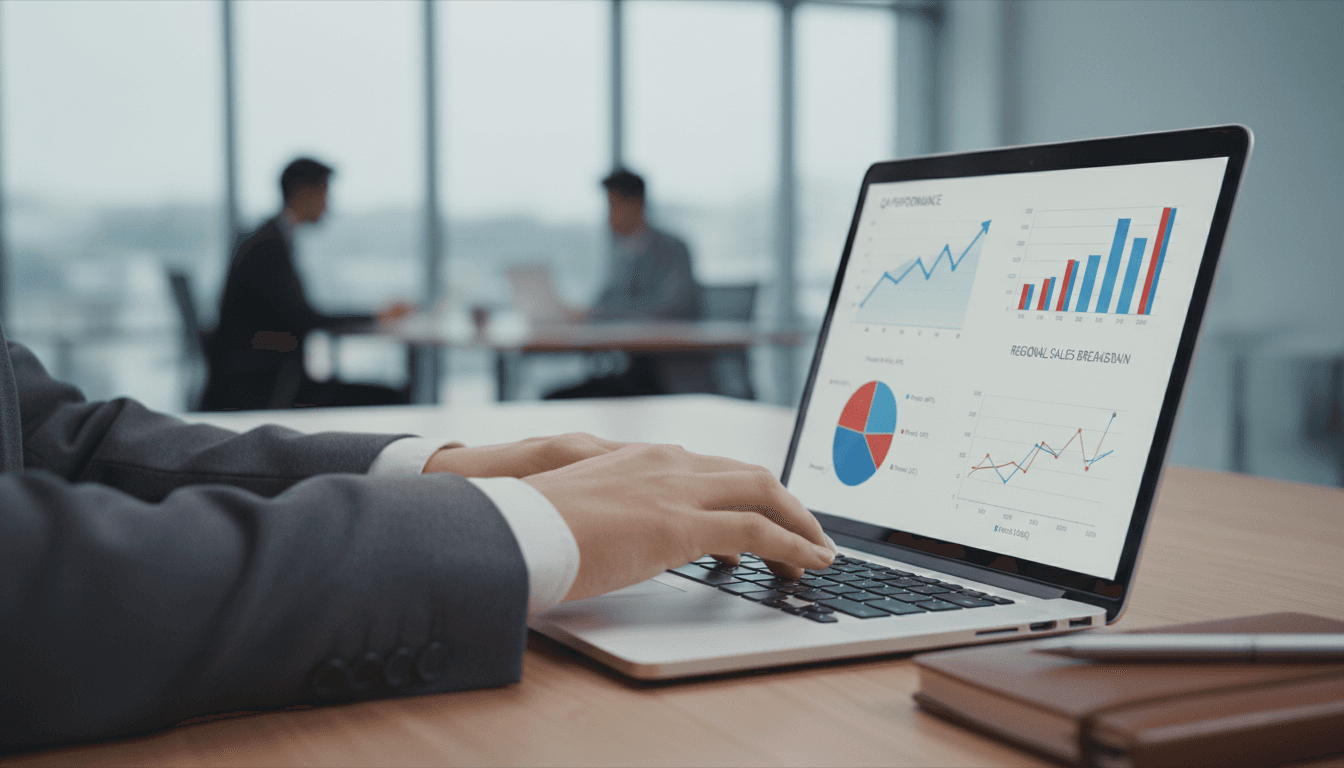 Analytics and reporting on a laptop