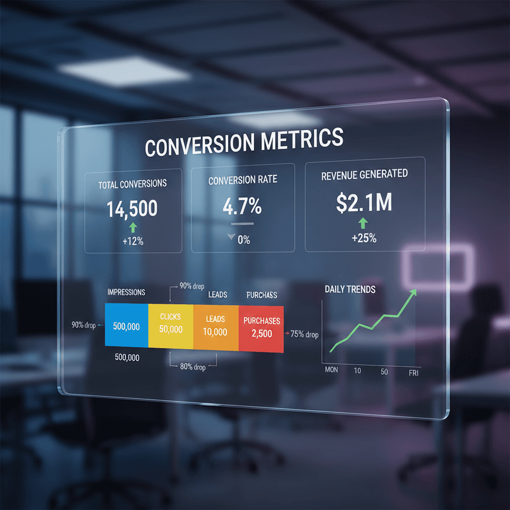 Conversion metrics dashboard